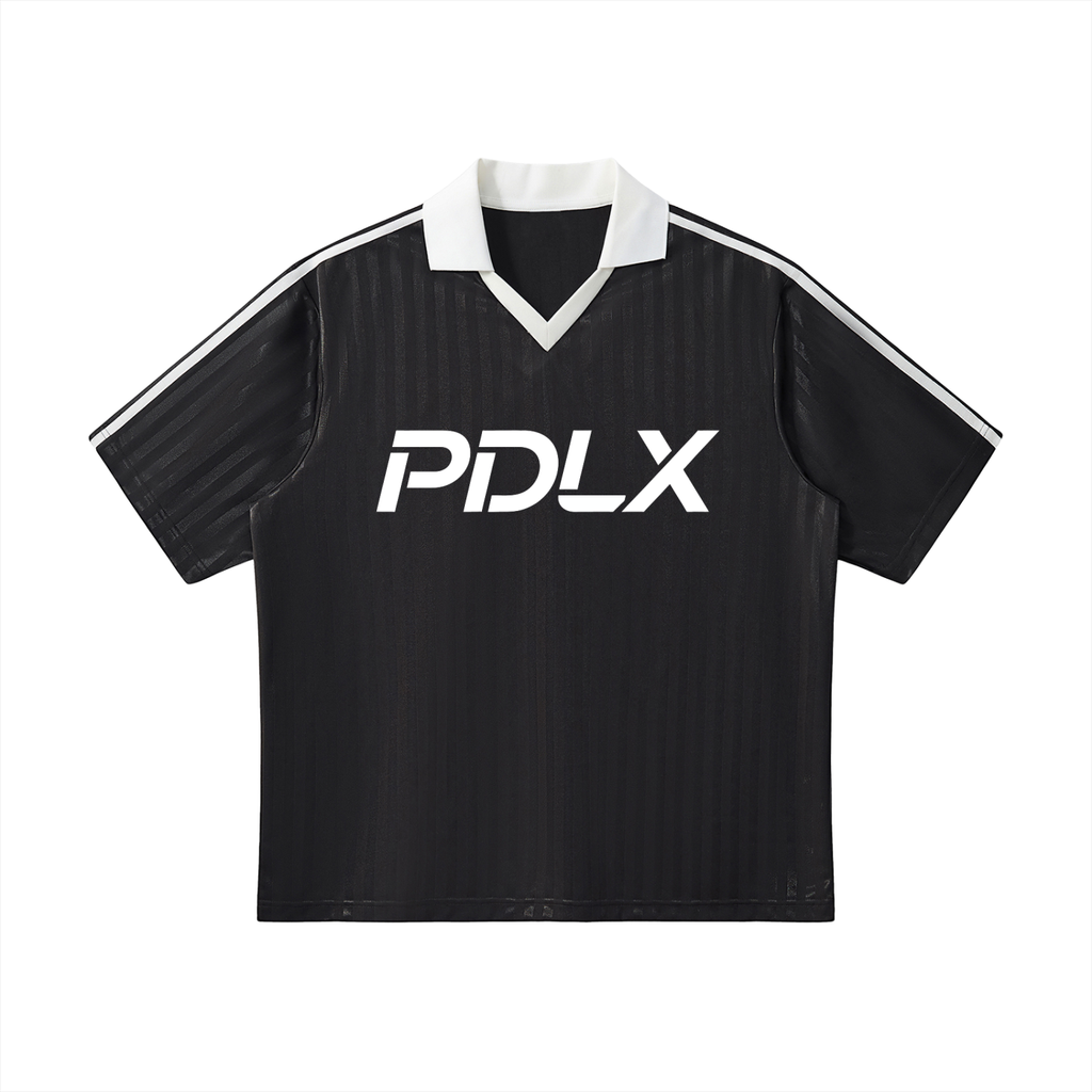 Contrast Collar Striped Soccer Jersey