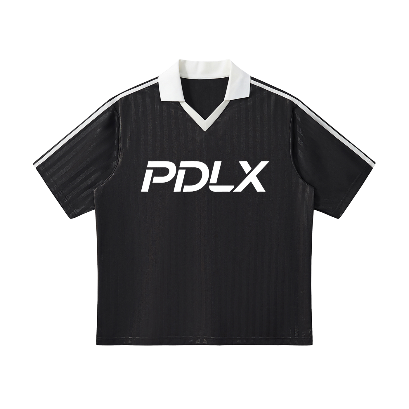 Contrast Collar Striped Soccer Jersey