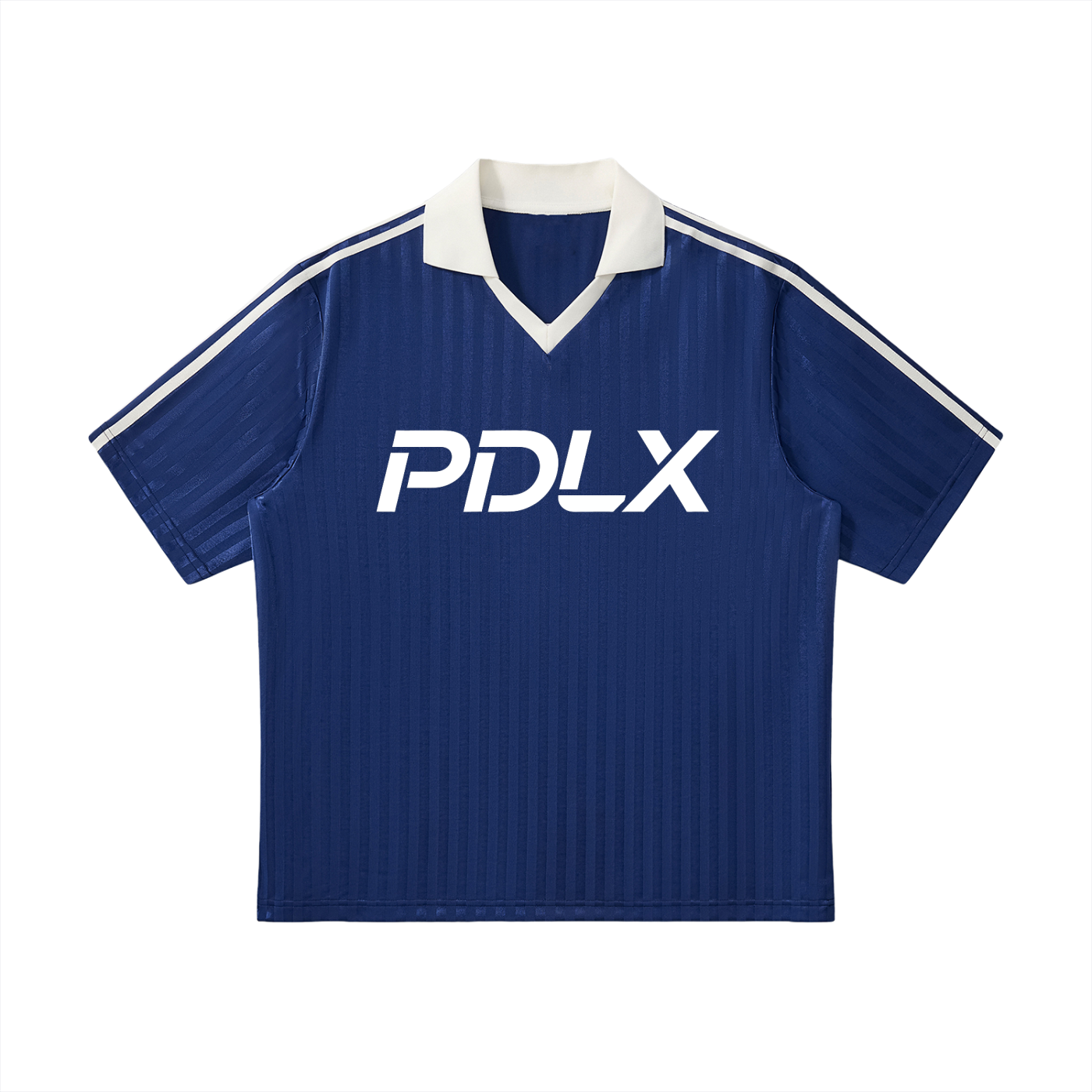 Contrast Collar Striped Soccer Jersey