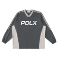 Color-Block V-Neck Long-Sleeve T-Shirt