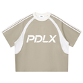 Contrast Stripes Panel Mesh T-shirt