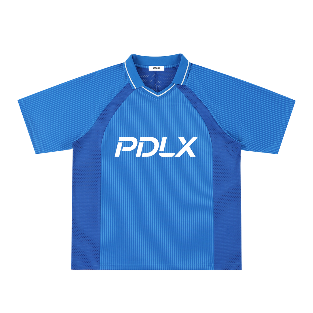 Striped V-Neck Soccer Jersey