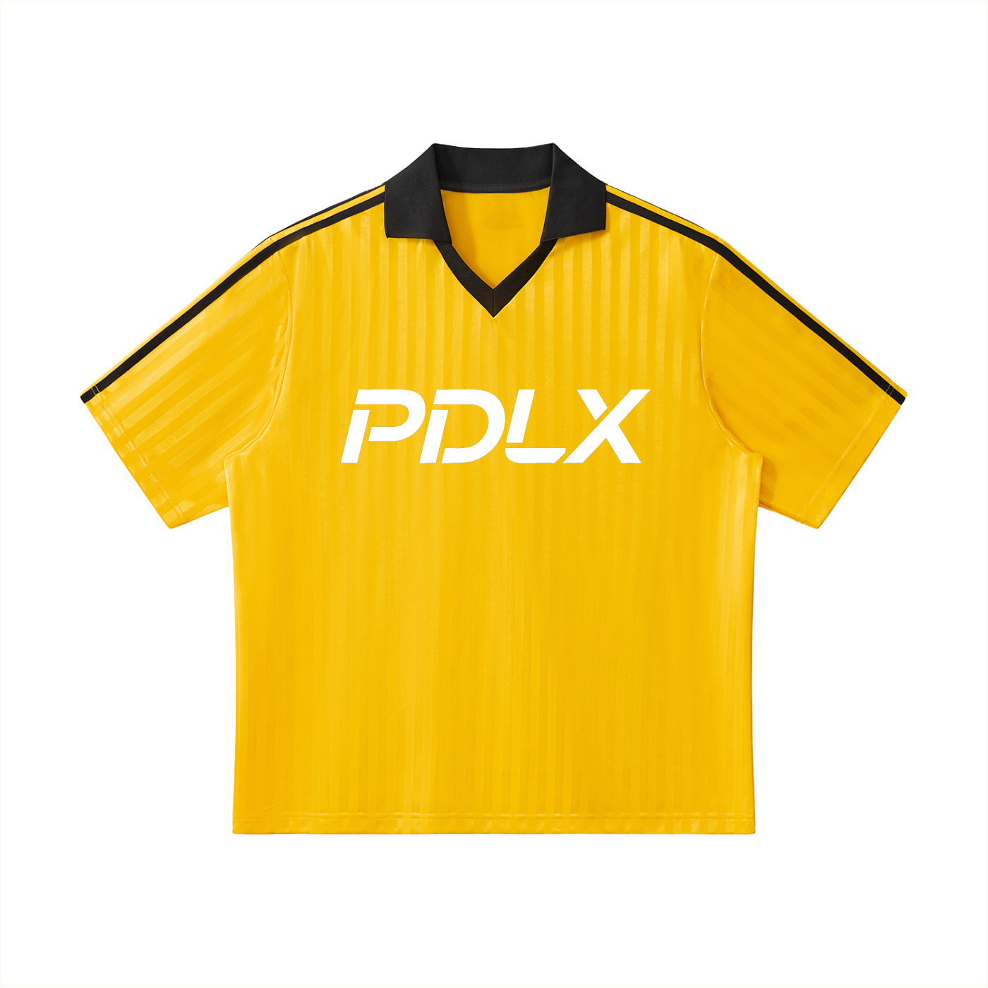 Contrast Collar Striped Soccer Jersey